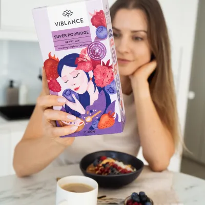 berry porridge vegan breakfast