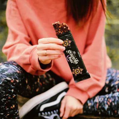 healthy vegan granola bar hiking