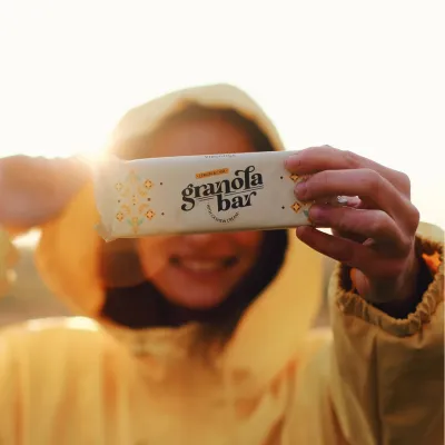 hiking snack lemon granola bar