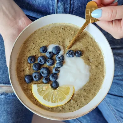 lemon protein porridge plantbased bowl