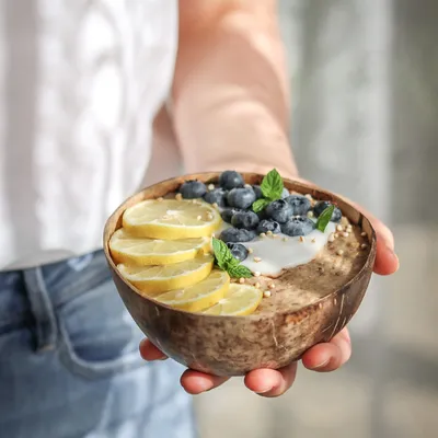 lemon protein porridge protein breakfast