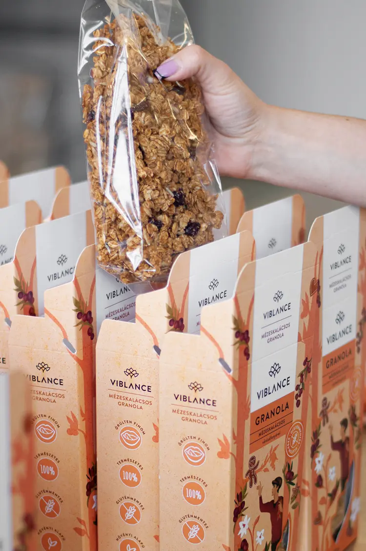 Packaging in boxes in workshop